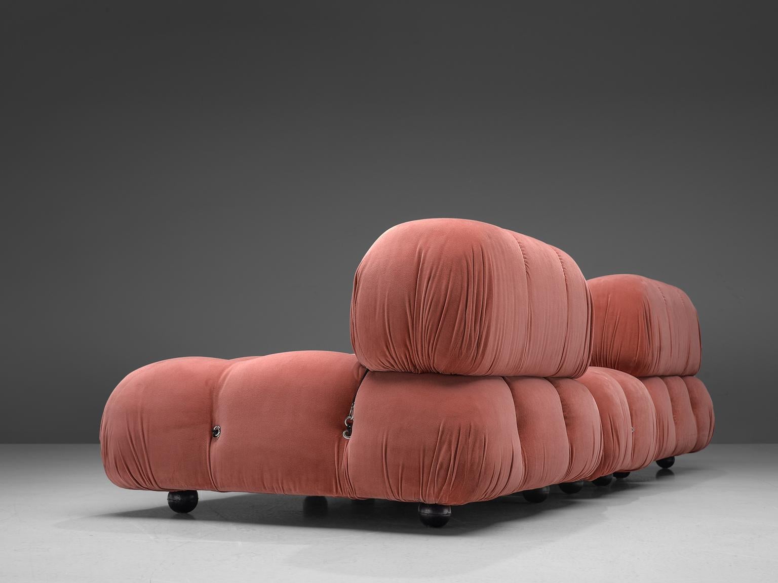 Italian Mario Bellini Camaleonda Modular Sofa in Rose Fabric