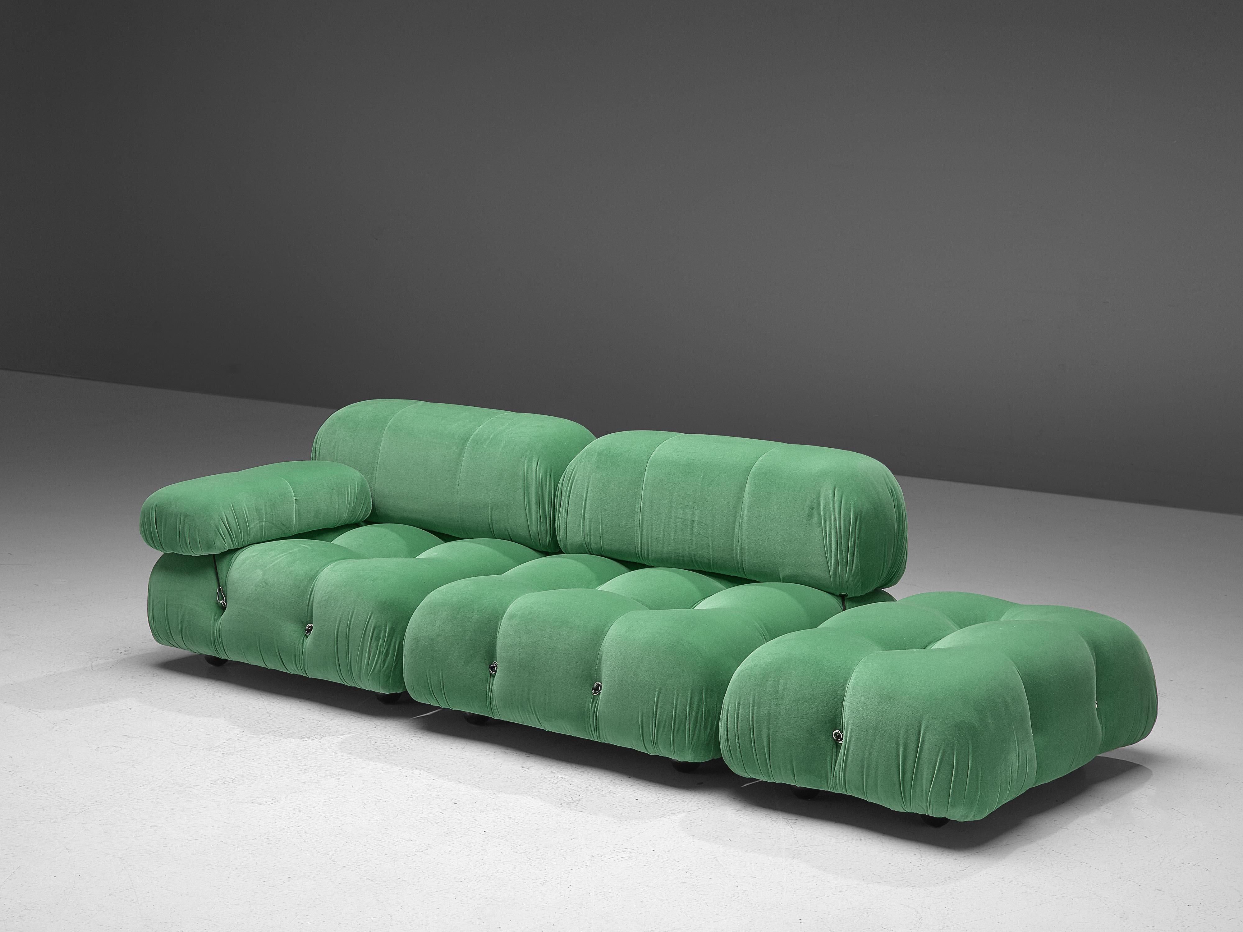 Metal Mario Bellini 'Camaleonda' Modular Sofa in Soft Pink Fabric Upholstery