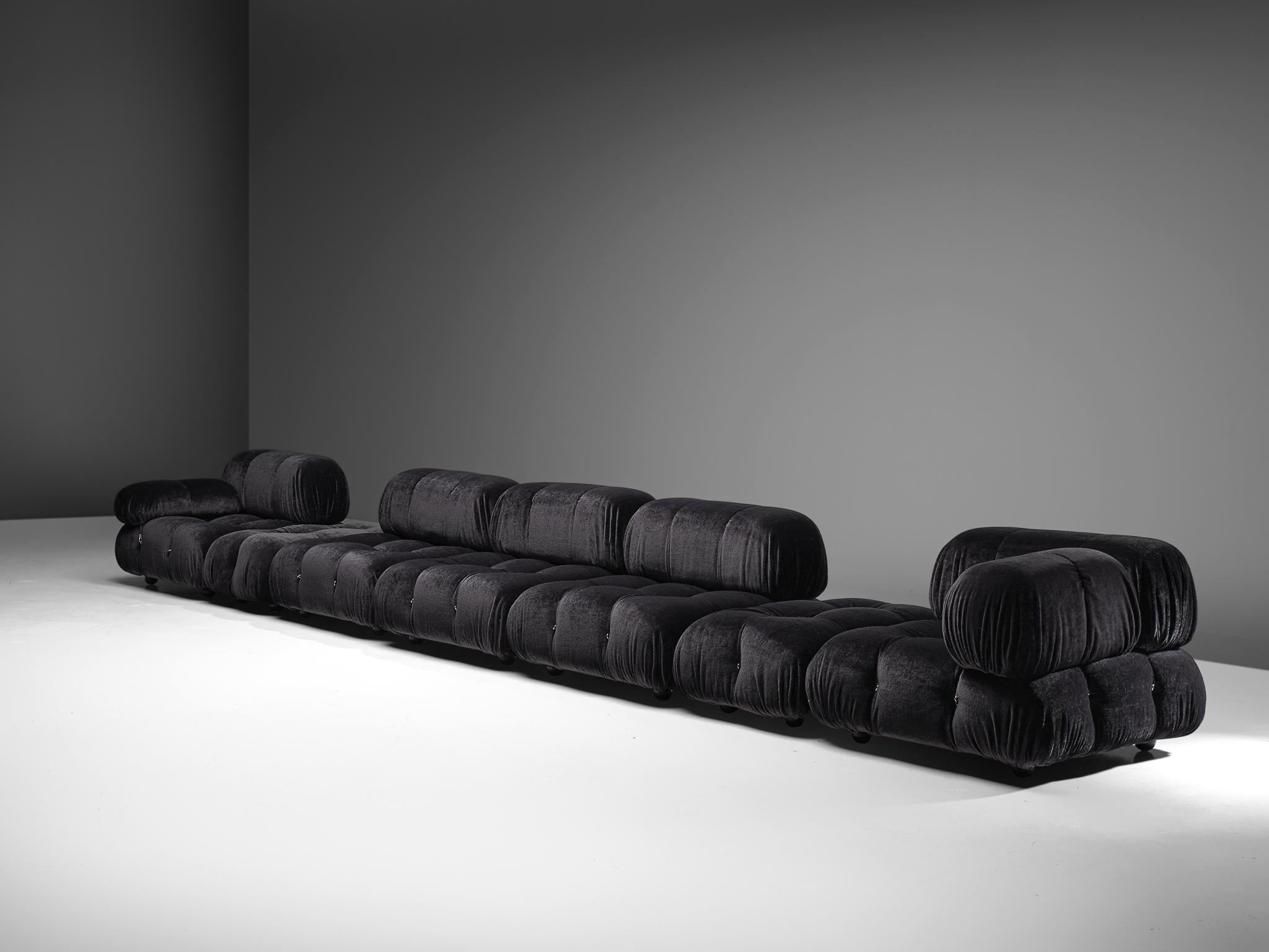 Late 20th Century Mario Bellini 'Camaleonda' Modular Sofa Reupholstered in Antracite Upholstery