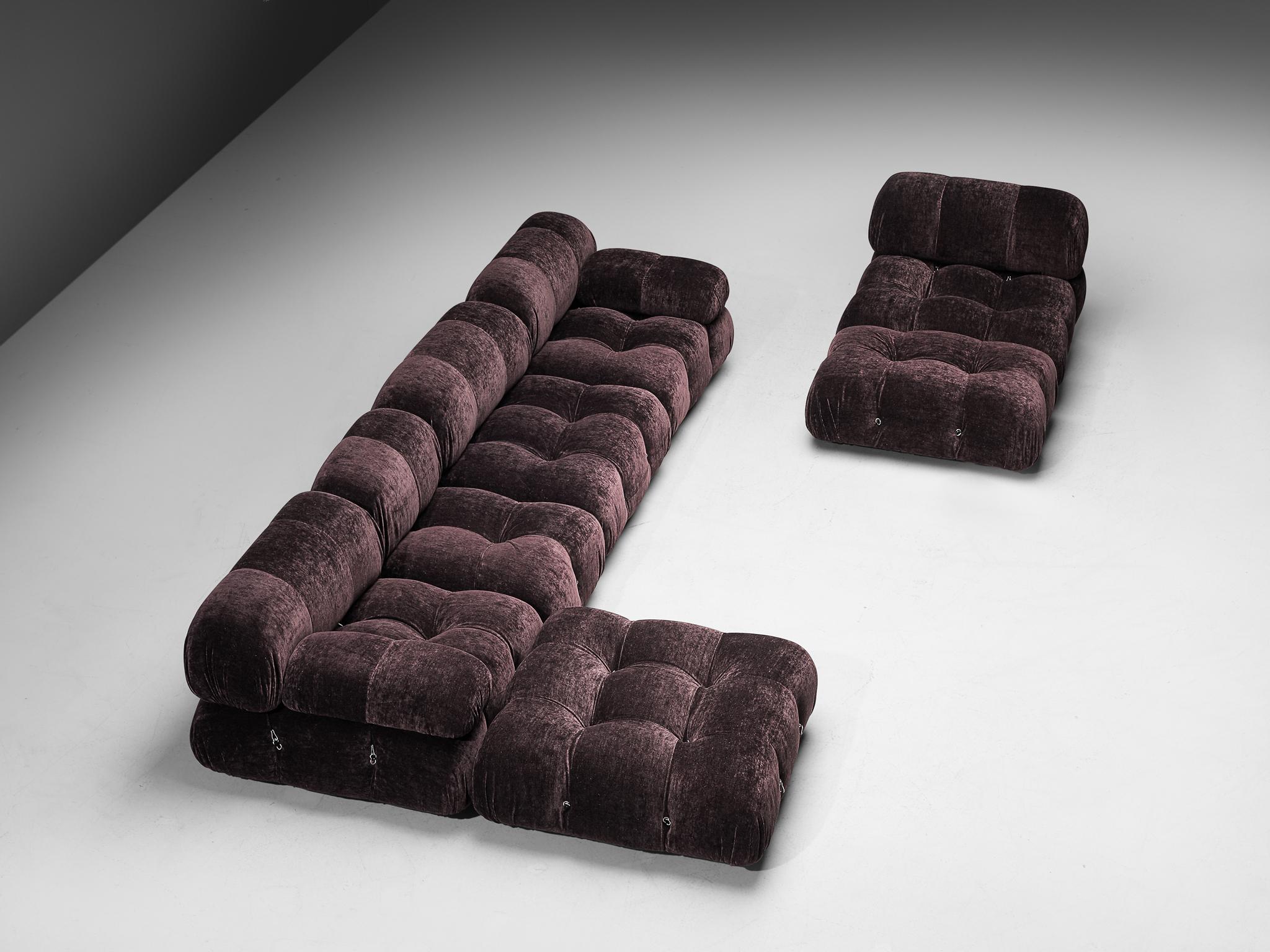 velvet modular lounge