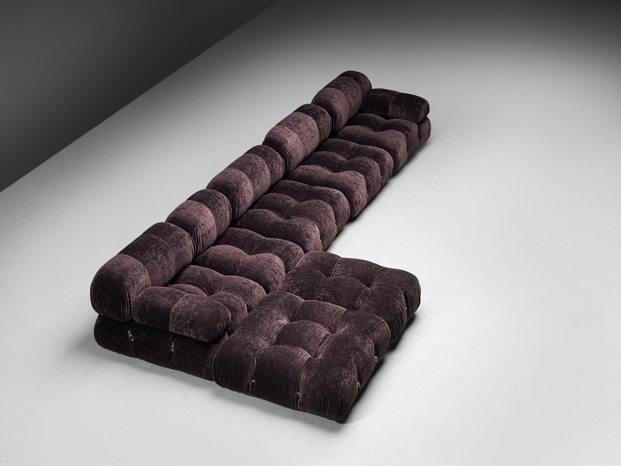 modular velvet sofa