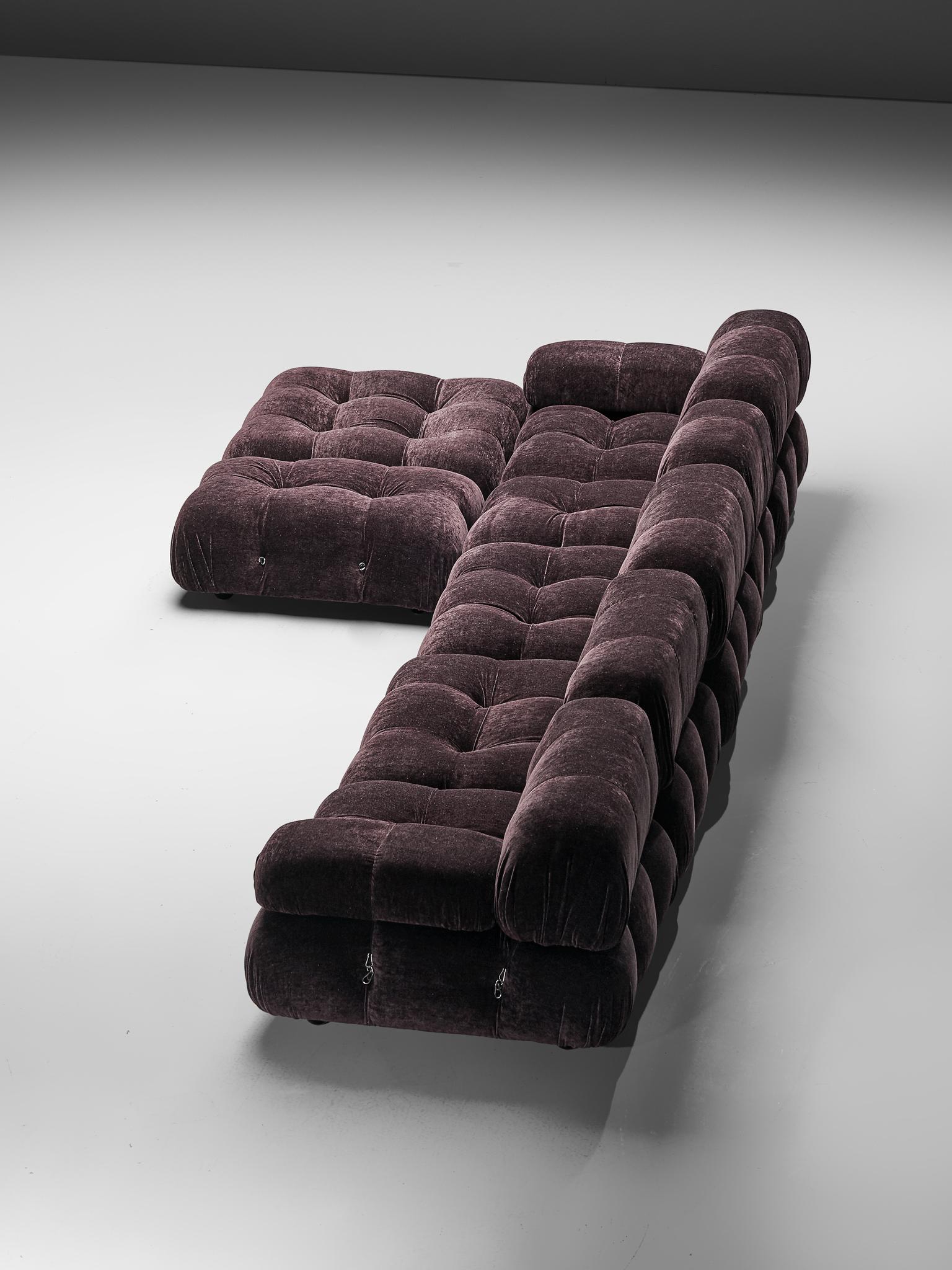 velvet modular couch