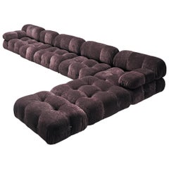 Mario Bellini 'Camaleonda' Modular Sofa Reupholstered in Burgundy Velvet