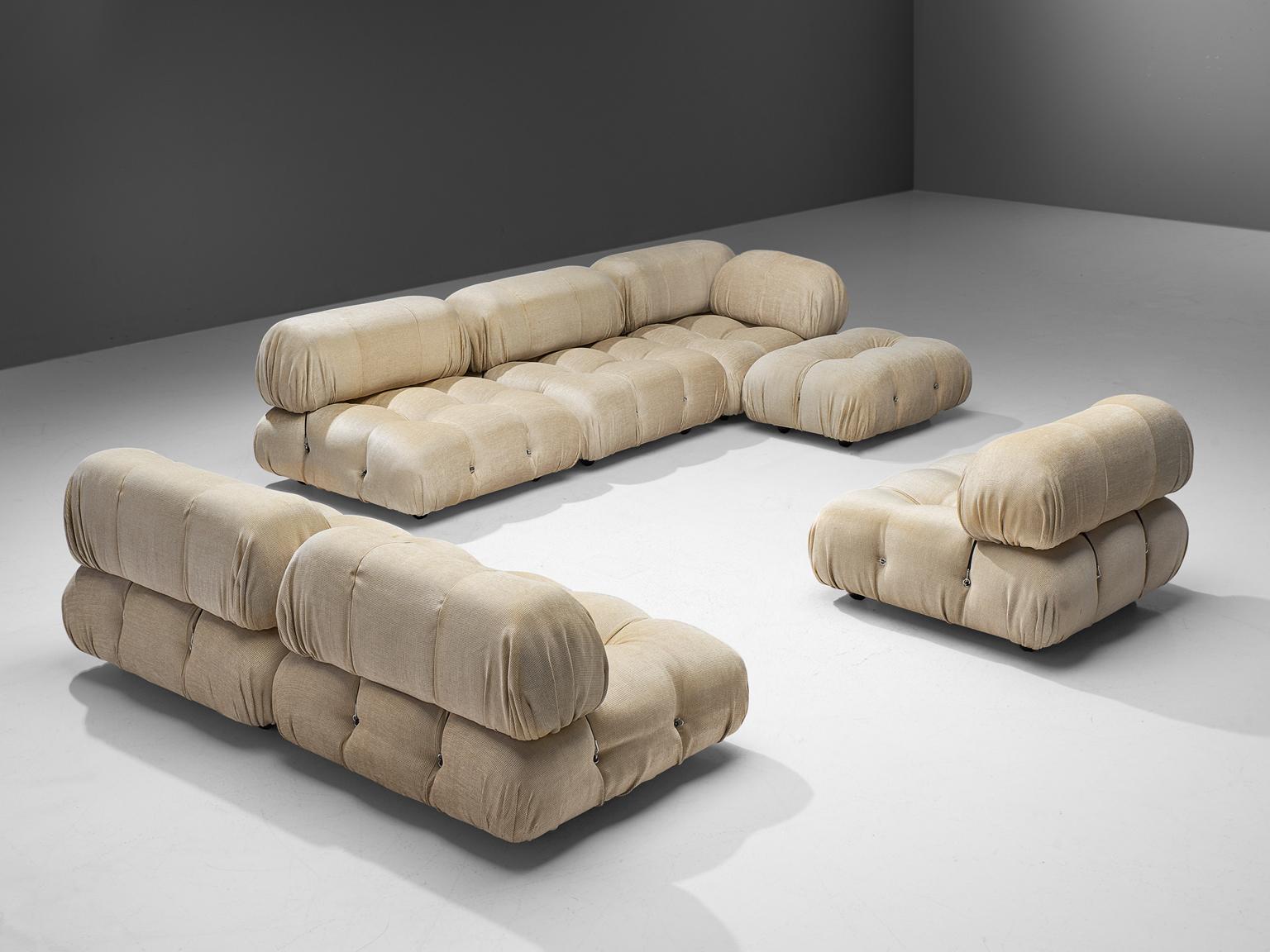 Mario Bellini, 'Camaleonda' sofa, in ivory white upholstery, Italy, 1972.

This sofa is made on request in our upholstery atelier and consists of six large and one small element. With that come six large and small arm or backrest. The sectional