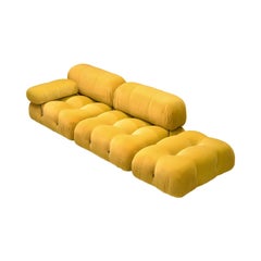 Vintage Mario Bellini Camaleonda Modular Sofa Reupholstered in Sunflower Yellow Velvet