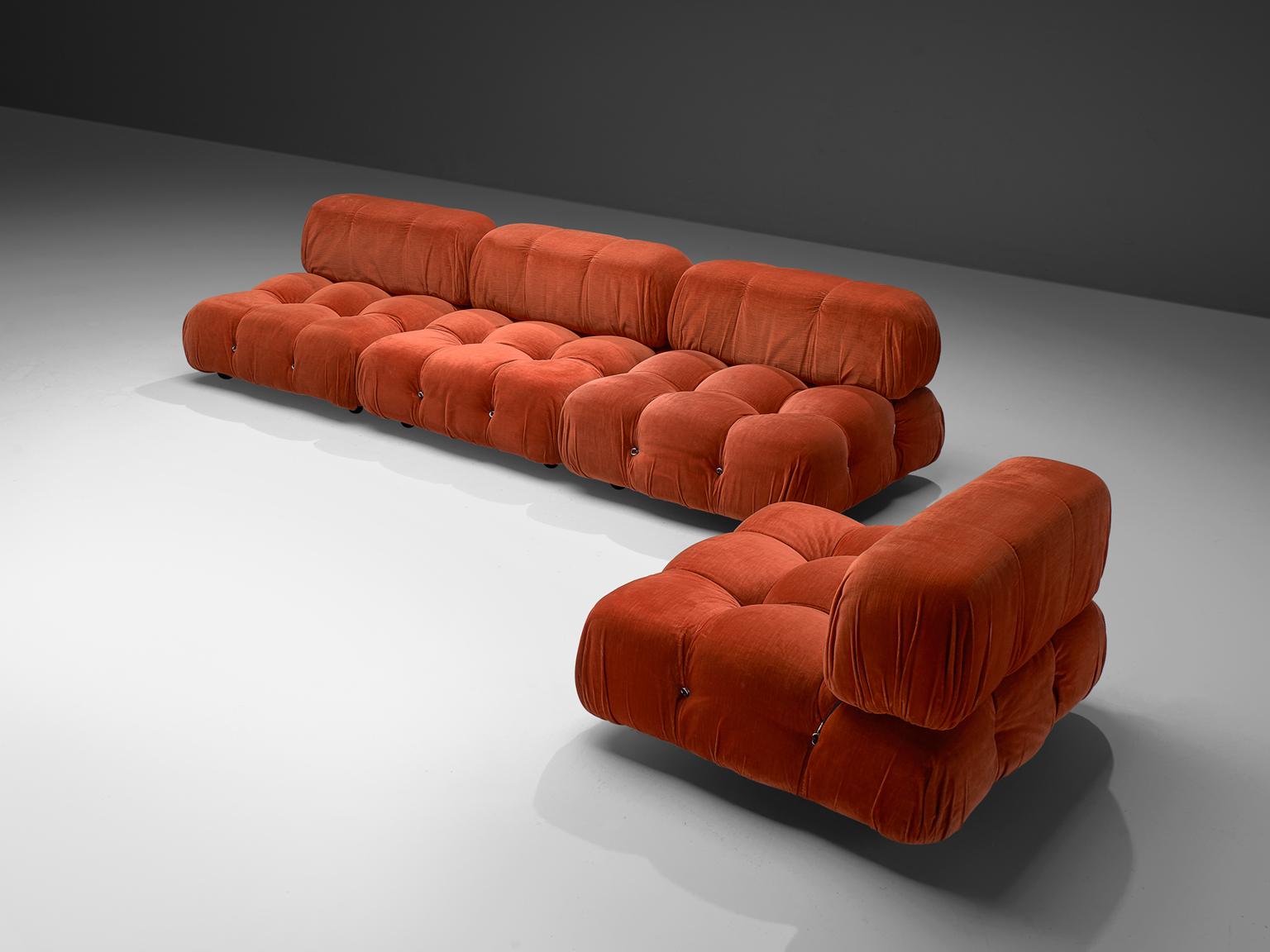 mario bellini orange couch