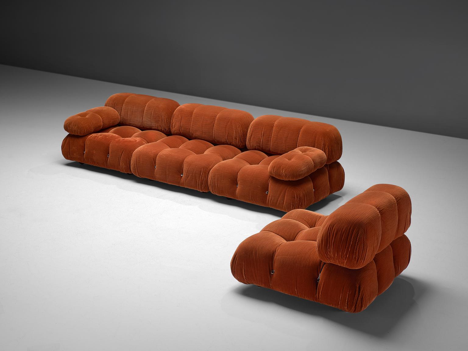 mario bellini orange couch