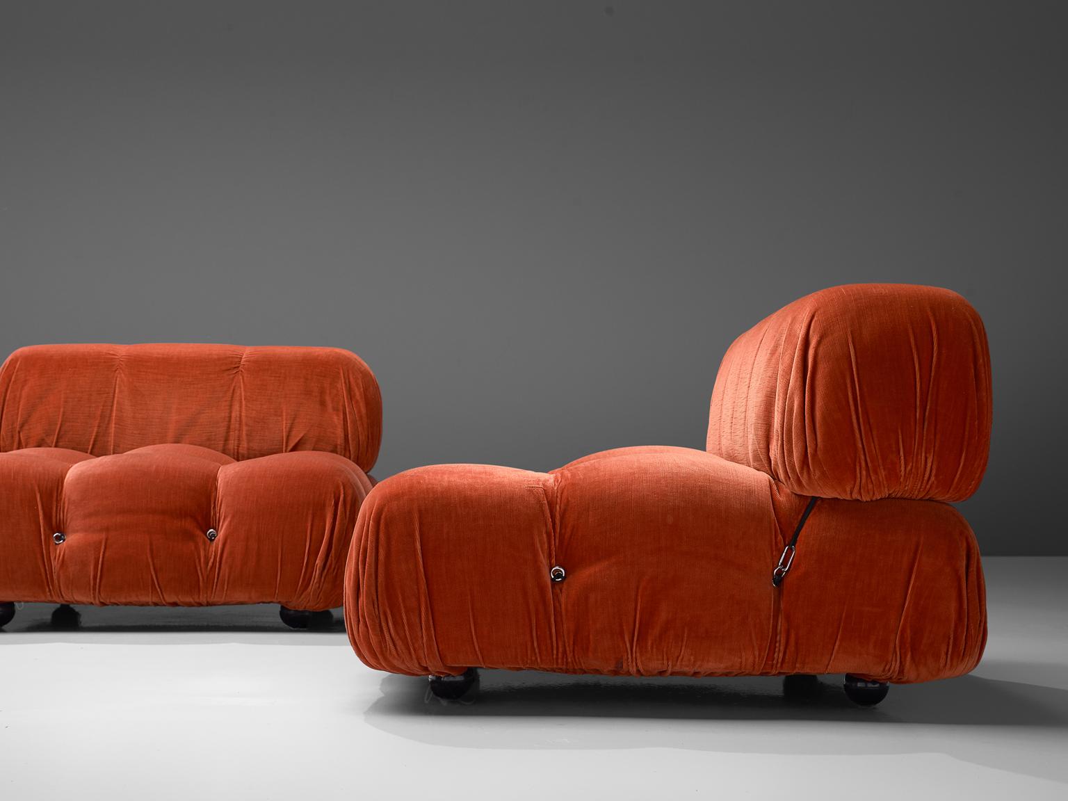 orange mario bellini couch