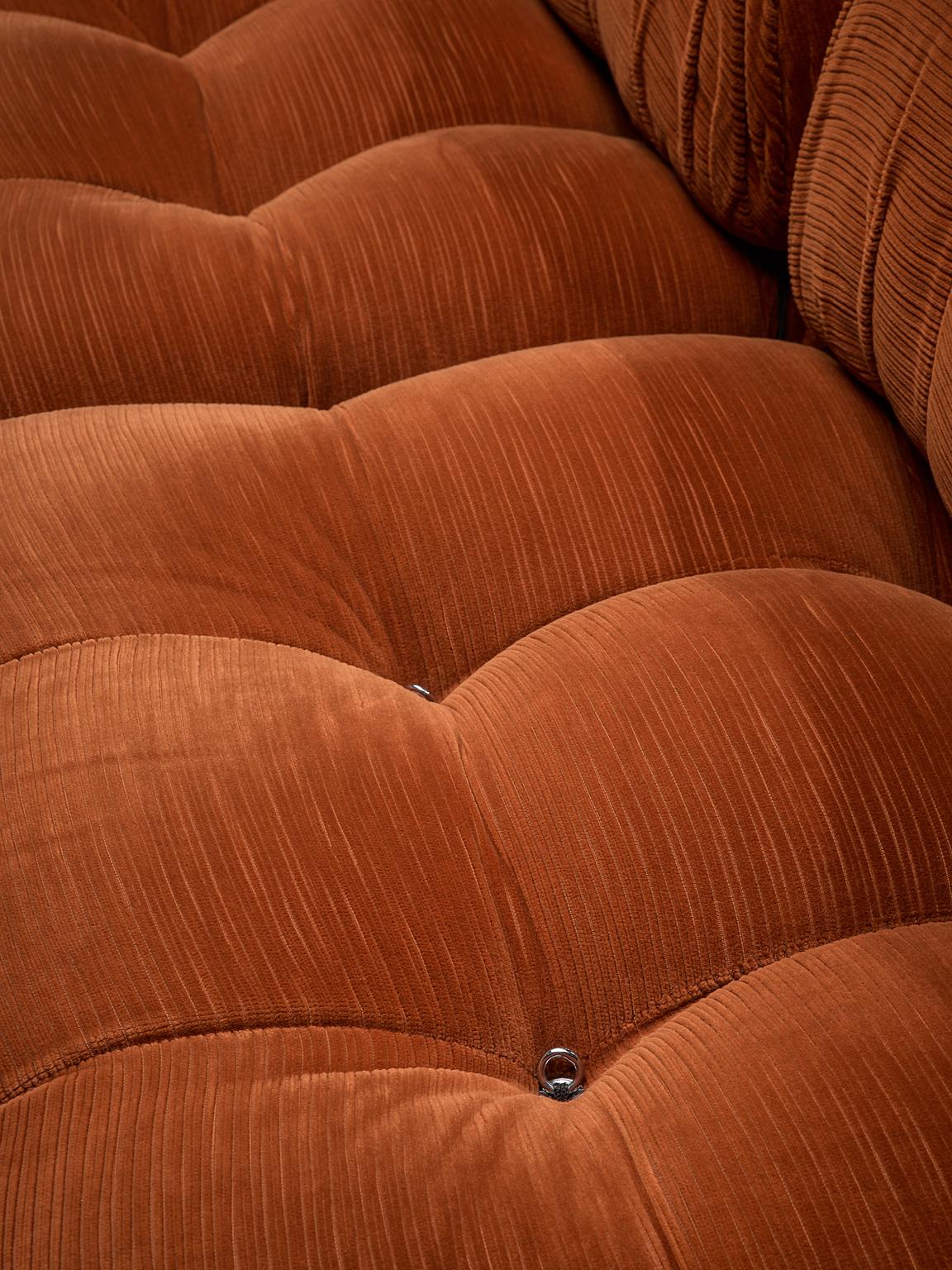 Italian Mario Bellini 'Camaleonda' Orange Modular Sofa