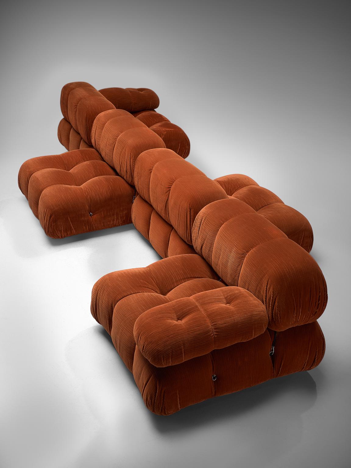 Late 20th Century Mario Bellini 'Camaleonda' Orange Modular Sofa
