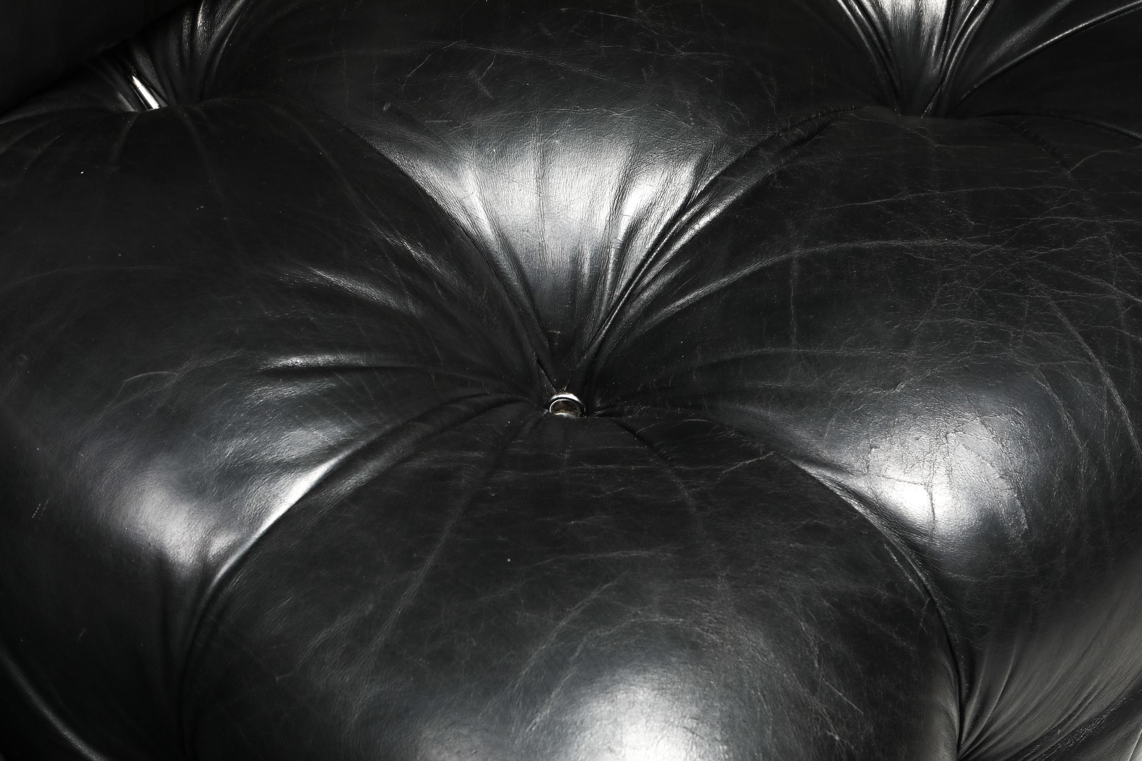 Mario Bellini Camaleonda Original Piece in Black Leather, Three Available 2
