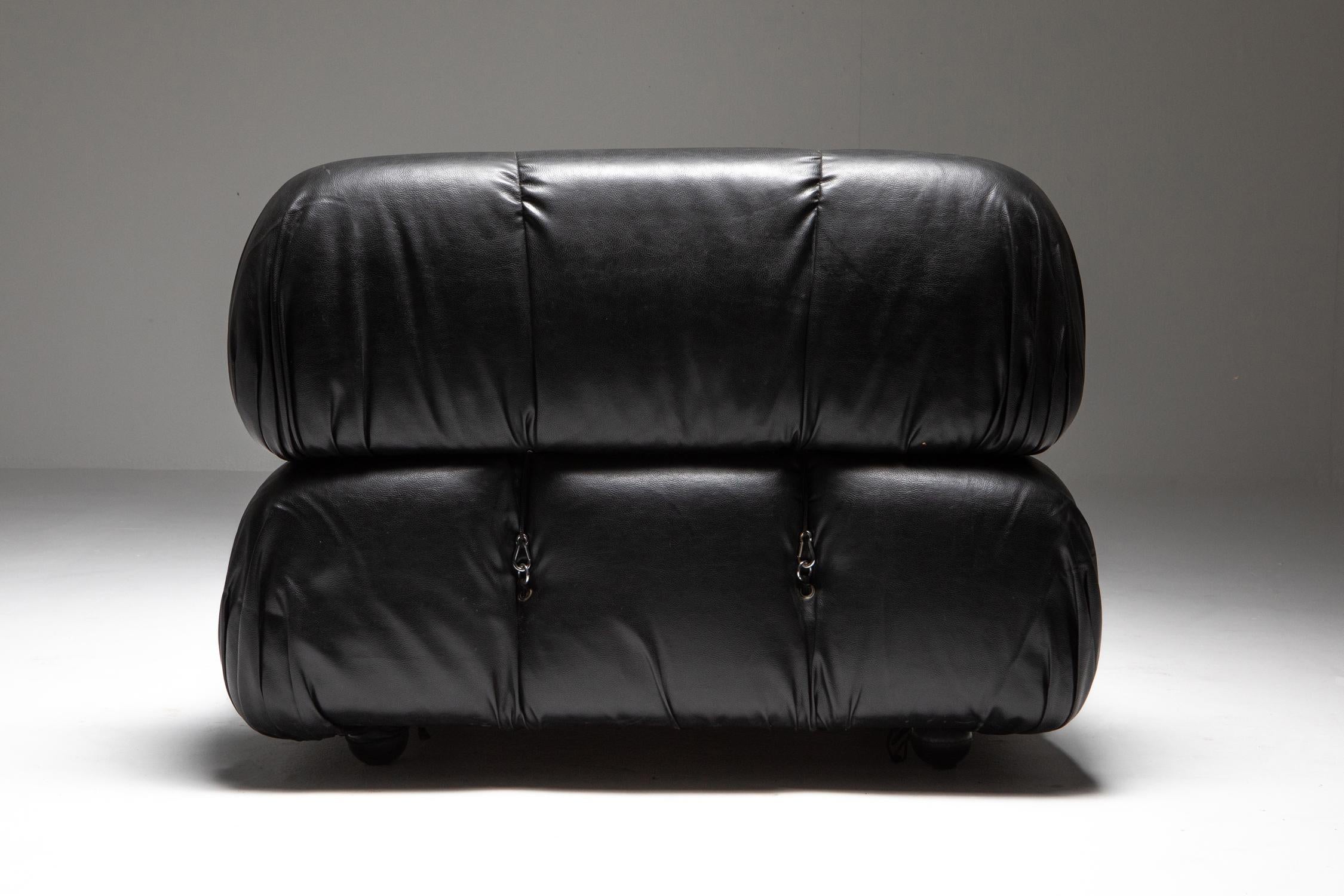 Mario Bellini Camaleonda Original Sectional Sofa in Black 4