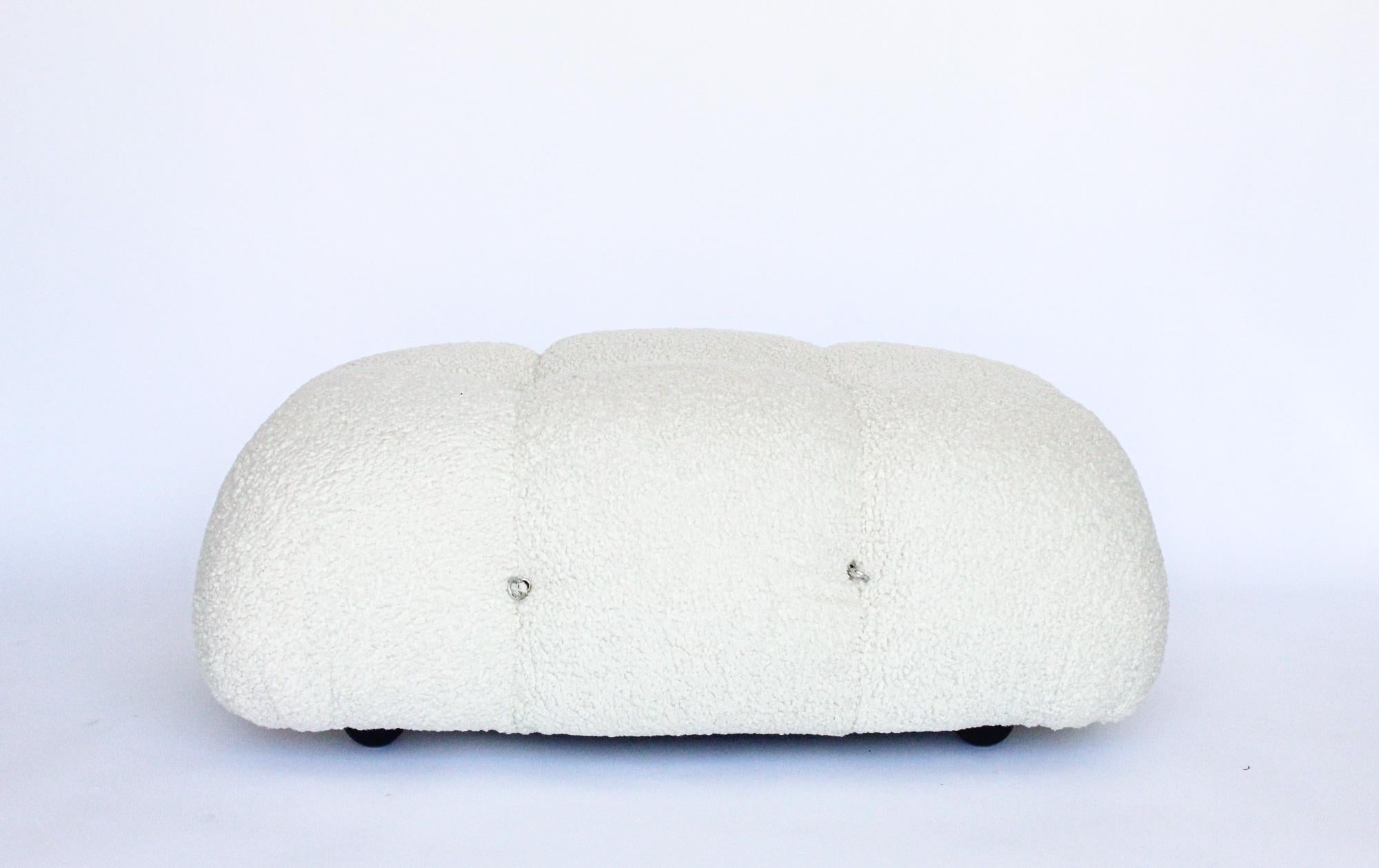 Italian Mario Bellini Camaleonda Ottoman in Boucle Vintage C & B, Italia, 1971