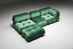 Mario Bellini Camaleonda, Pierre Frey Velvet Green Upholstery, B&B Italia, 1970