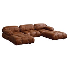 Mario Bellini "Camaleonda" Sofa for B&B Italia, Cognac Leather, 1970, Set of 5