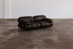 Mario Bellini "Camaleonda" Sofa for B&B Italia, Black Leather, 1970, Set of 2