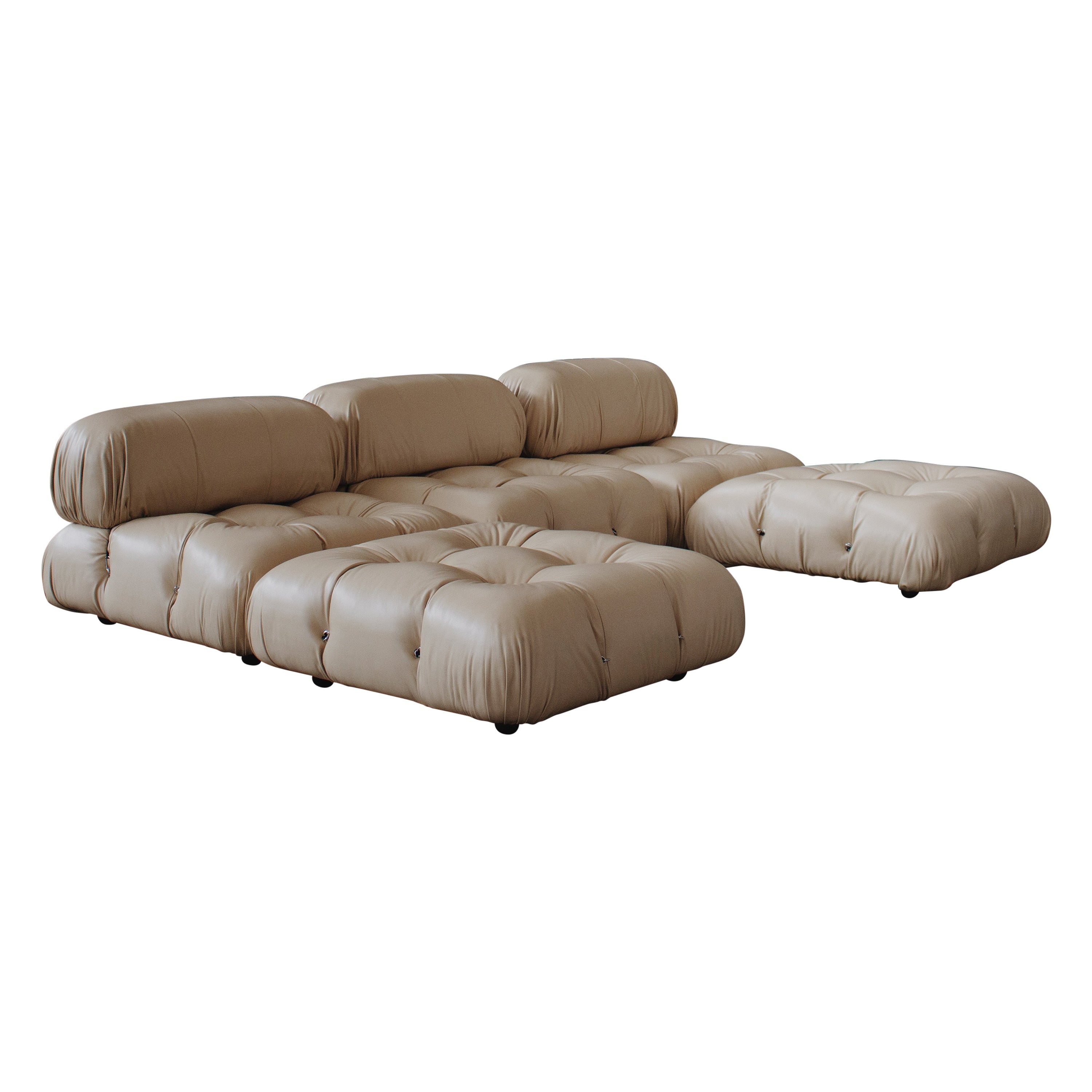 Mario Bellini "Camaleonda" Sofa für B&B Italia, Champagne, 1970, 5er Set