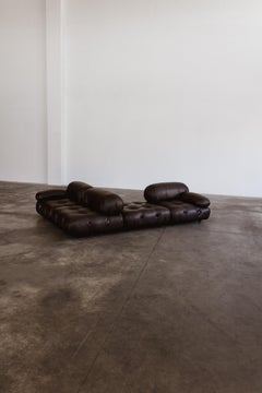 Divano "Camaleonda" di Mario Bellini per B&B Italia, Marrone scuro, 1970, Set di 4