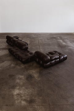 Mario Bellini "Camaleonda" Sofa für B&B Italia, Dunkelbraun, 1970, 6-teilig