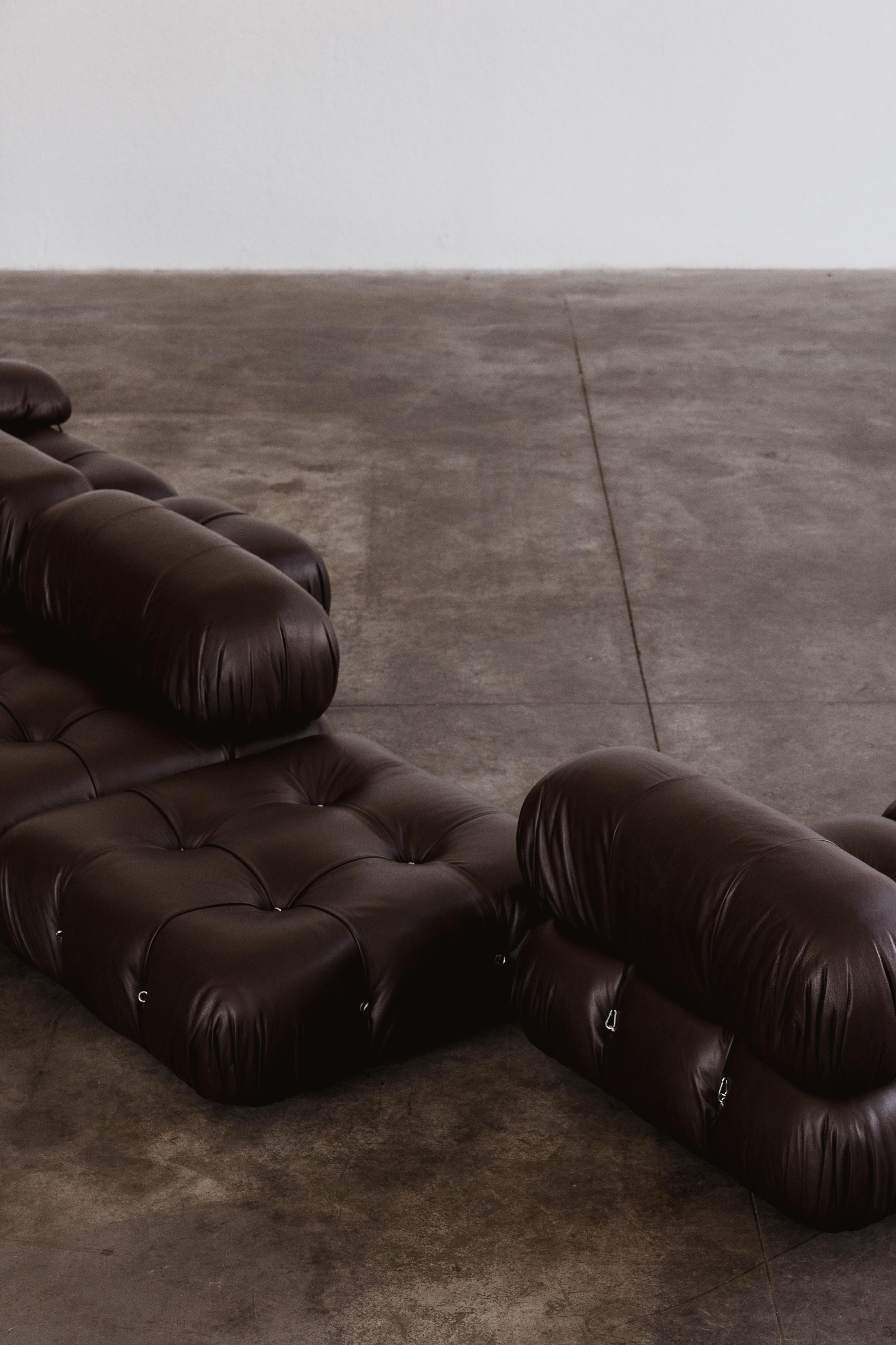 Mario Bellini “Camaleonda” Sofa for B&B Italia, Dark Brown, 1970, Set of 6 Excellent état - En vente à Lonigo, Veneto