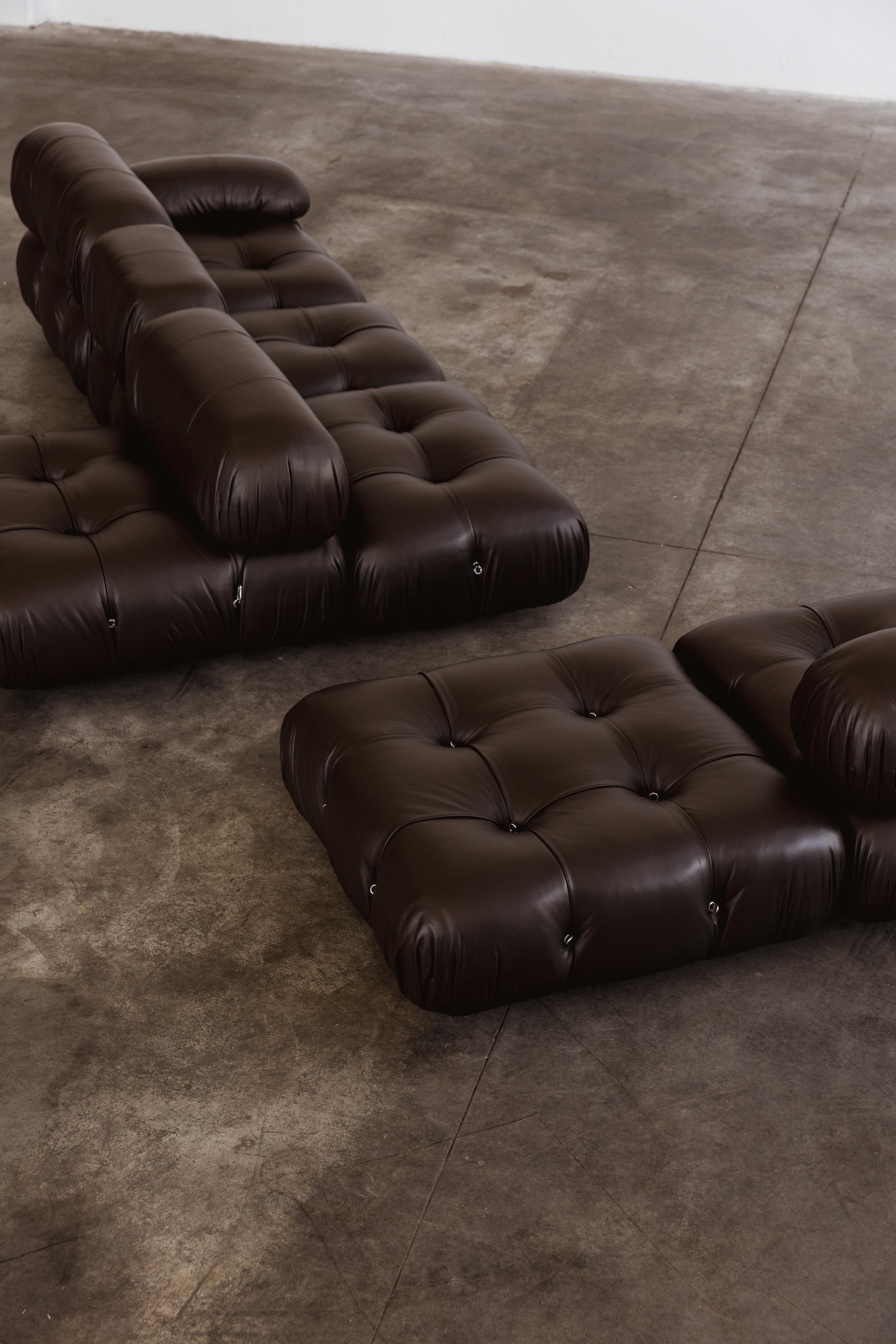 Mario Bellini “Camaleonda” Sofa for B&B Italia, Dark Brown, 1970, Set of 6 en vente 2