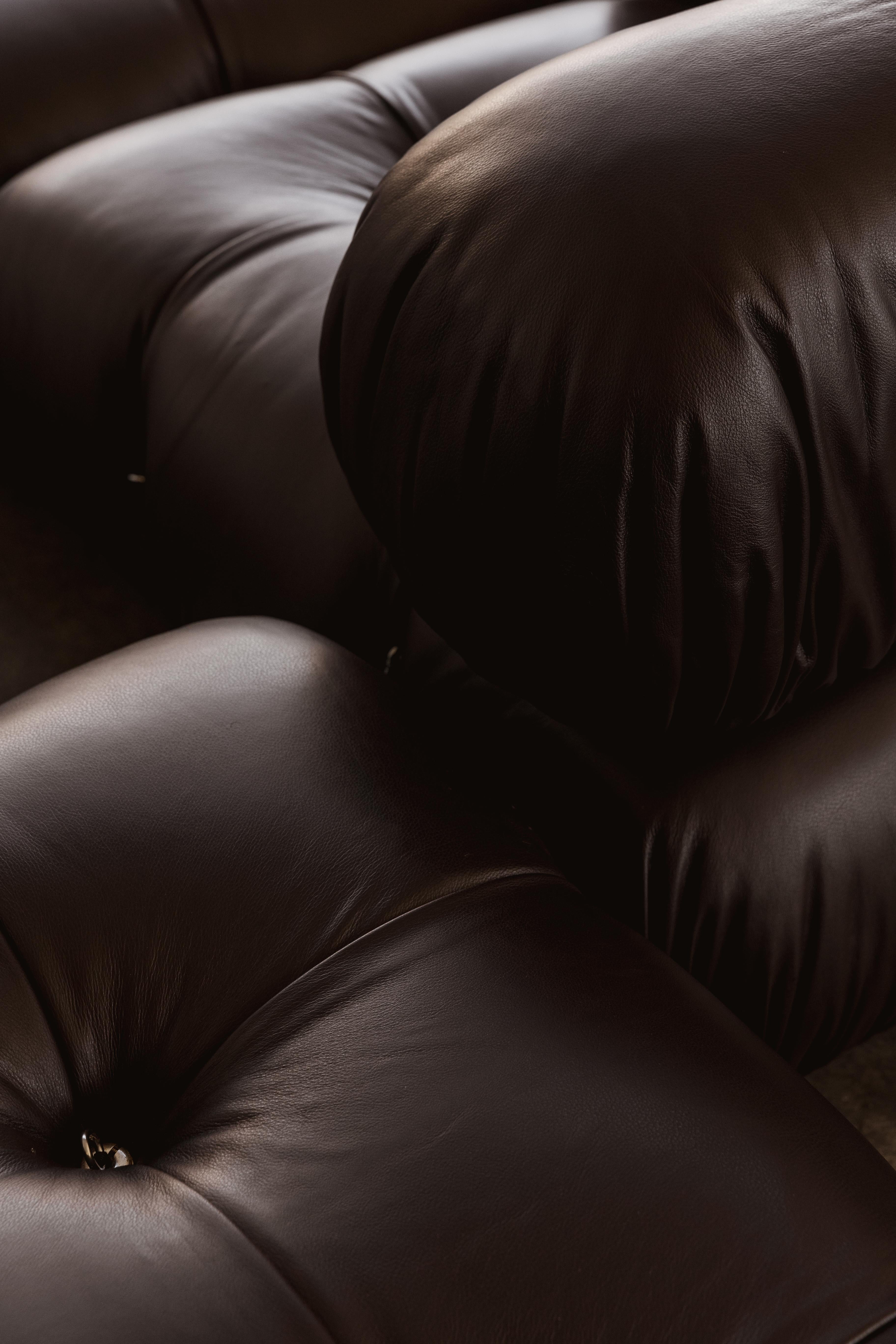 Mario Bellini “Camaleonda” Sofa for B&B Italia, Dark Brown, 1970, Set of 8 In condizioni ottime in vendita a Lonigo, Veneto