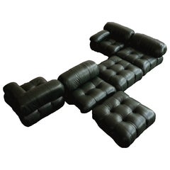 Mario Bellini "Camaleonda" Sofa for B&B Italia, Dark Green, 1970, Set of 6