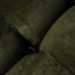 Mario Bellini Camaleonda Sofa for B&B Italia, Green Linen Velvet, 1972, Set di 2