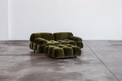 Divano "Camaleonda" di Mario Bellini per B&B Italia, velluto verde, 1970, set da 3