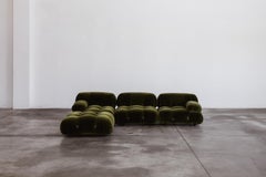 Mario Bellini "Camaleonda" Sofa for B&B Italia, Green Velvet, 1970, Set of 4
