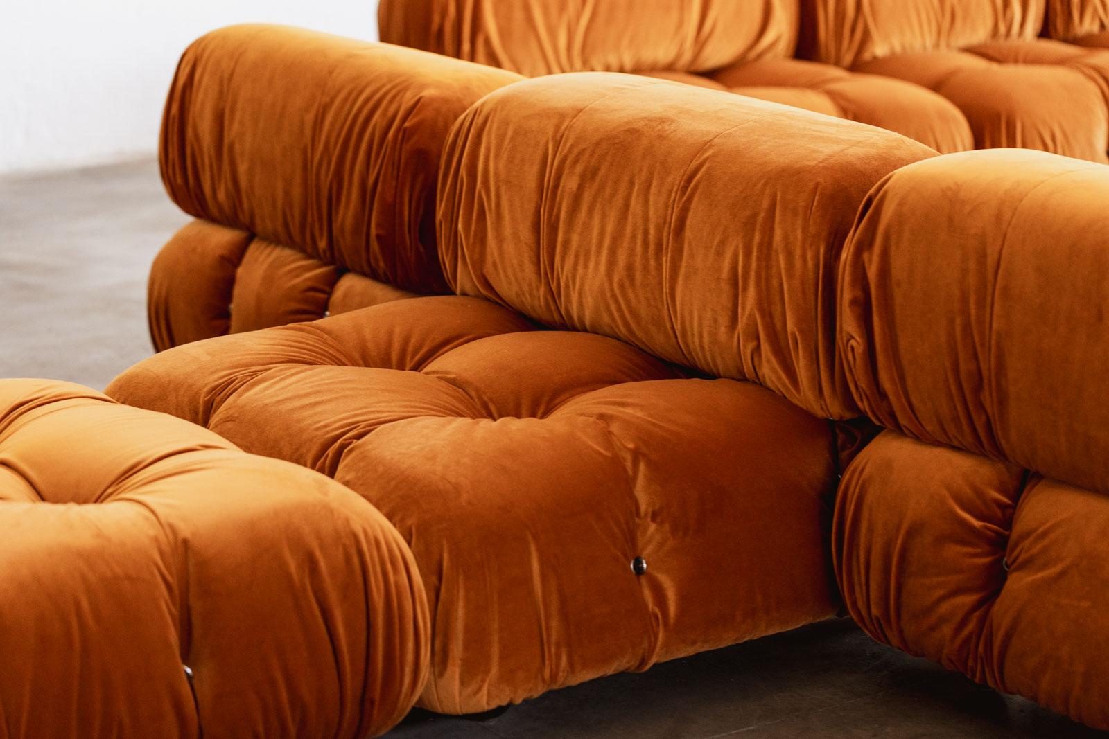 Mario Bellini “Camaleonda” Sofa for B&B Italia, Rust Brown, 1970, Set of 11 en venta 3
