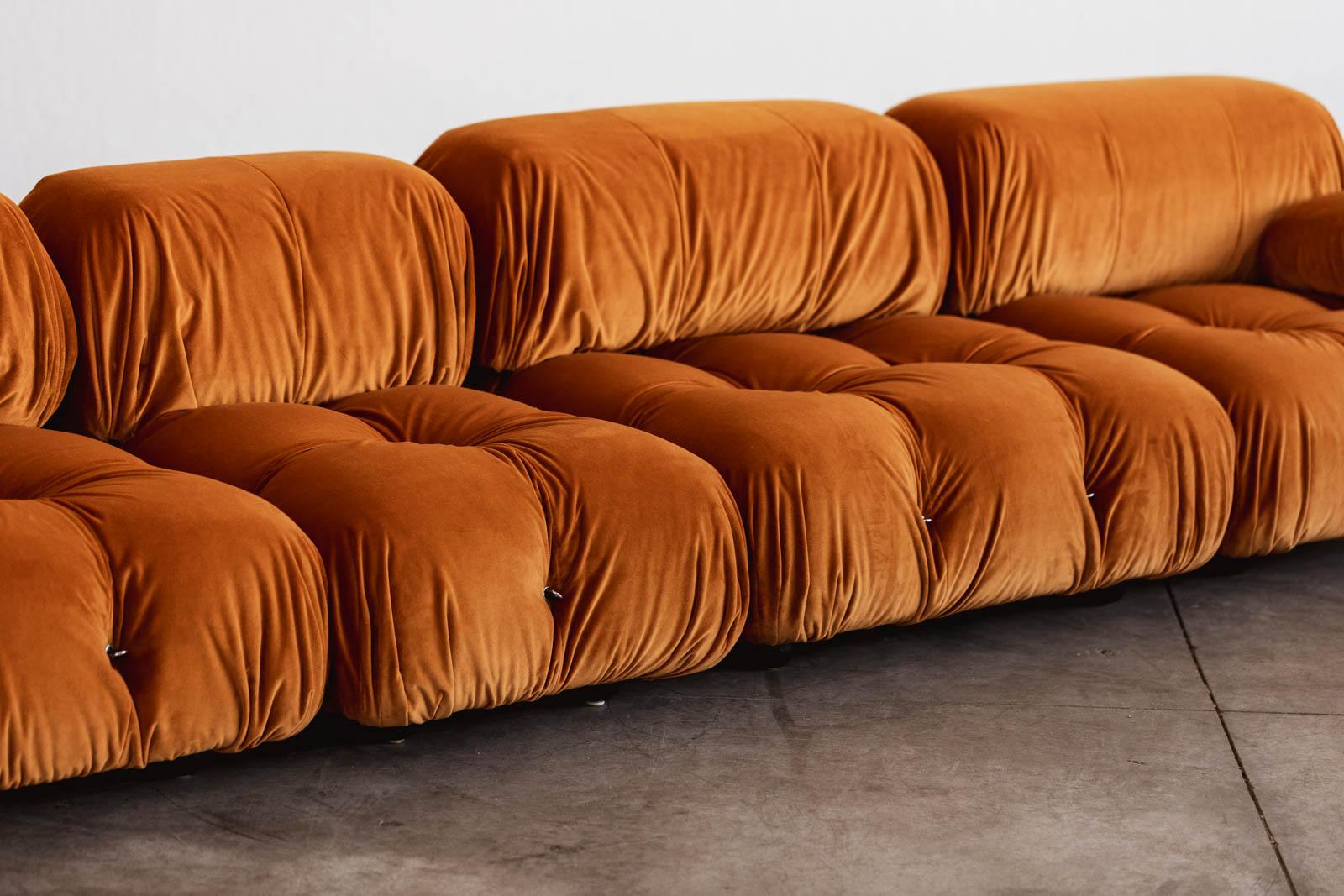 Mario Bellini “Camaleonda” Sofa for B&B Italia, Rust Brown, 1970, Set of 11 en venta 2