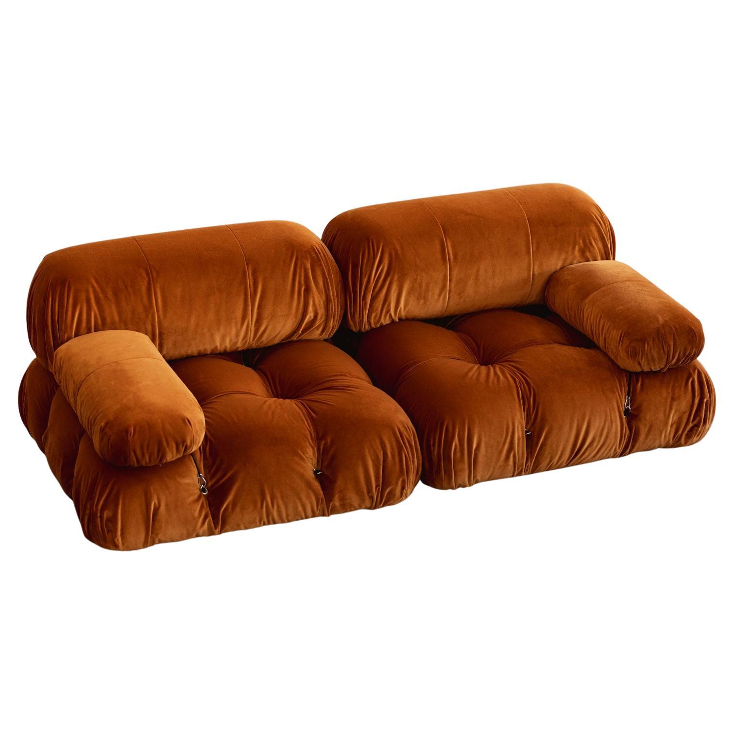 Mario Bellini "Camaleonda" Sofa für B&B Italia, rostbraun, 1970, 2er Set im Angebot