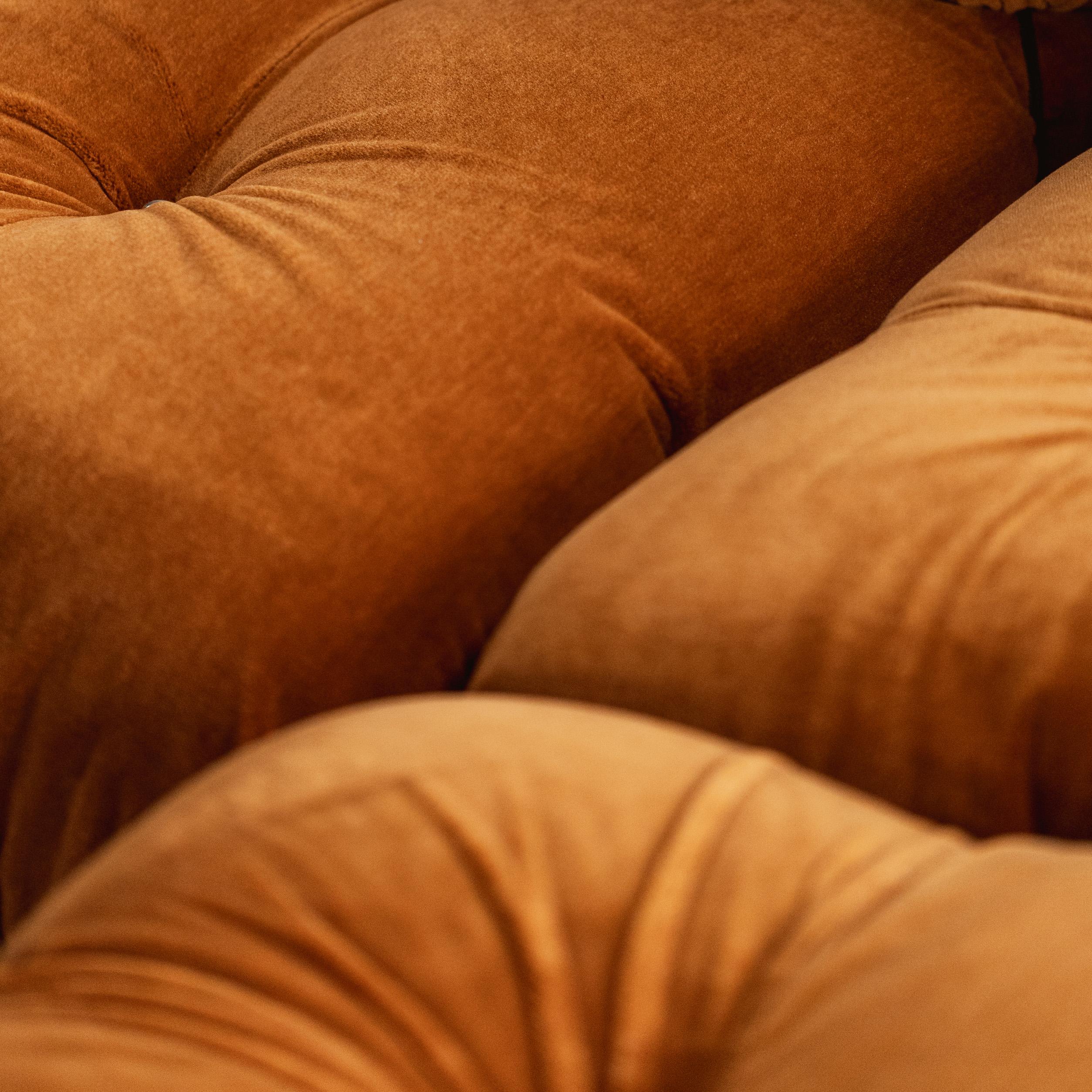 Mario Bellini “Camaleonda” Sofa for B&B Italia, Rust Brown, 1970, Set of 4 For Sale 1