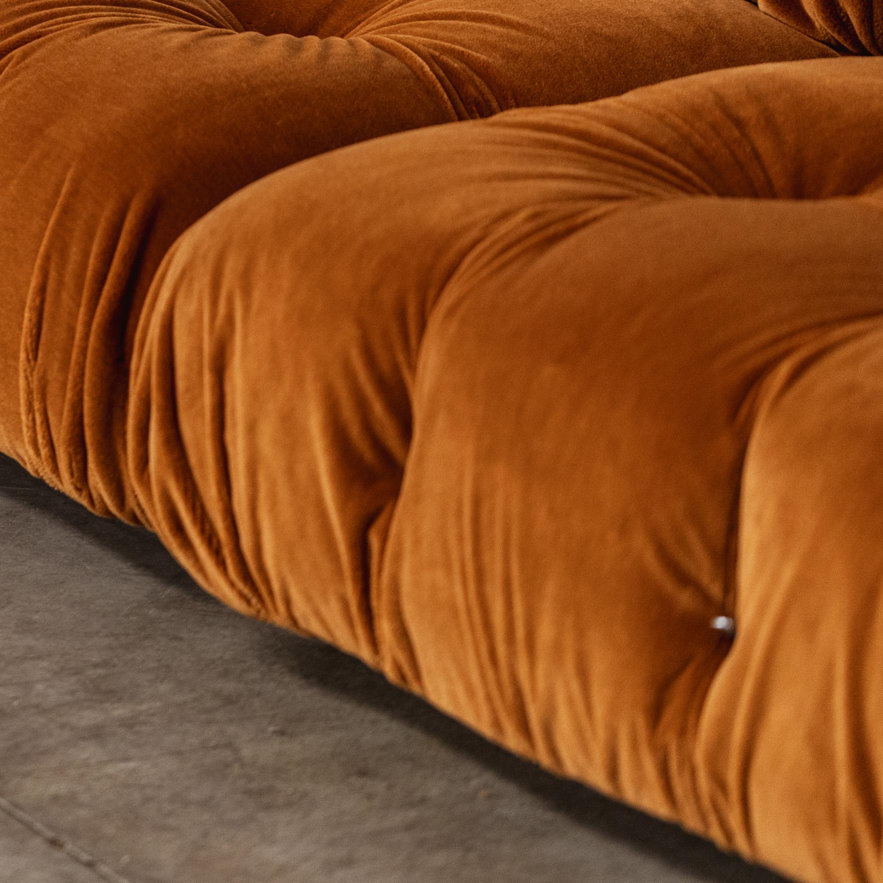 Mario Bellini “Camaleonda” Sofa for B&B Italia, Rust Brown, 1970, Set of 4 For Sale 2