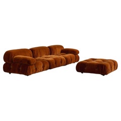 Mario Bellini “Camaleonda” Sofa for B&B Italia, Rust Brown, 1970, Set of 4