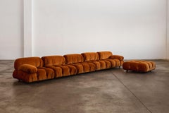 Mario Bellini “Camaleonda” Sofa for B&B Italia, Rust Brown, 1970, Set of 6