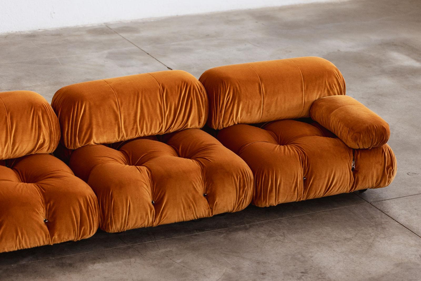 Mario Bellini “Camaleonda” Sofa for B&B Italia, Rust Brown, 1970, Set of 8 en vente 3