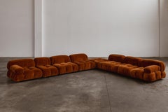 Divano "Camaleonda" di Mario Bellini per B&B Italia, Marrone ruggine, 1970, set di 8 pezzi.