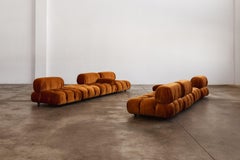 Mario Bellini "Camaleonda" Sofa für B&B Italia, rostbraun, 1970, 8-teilig