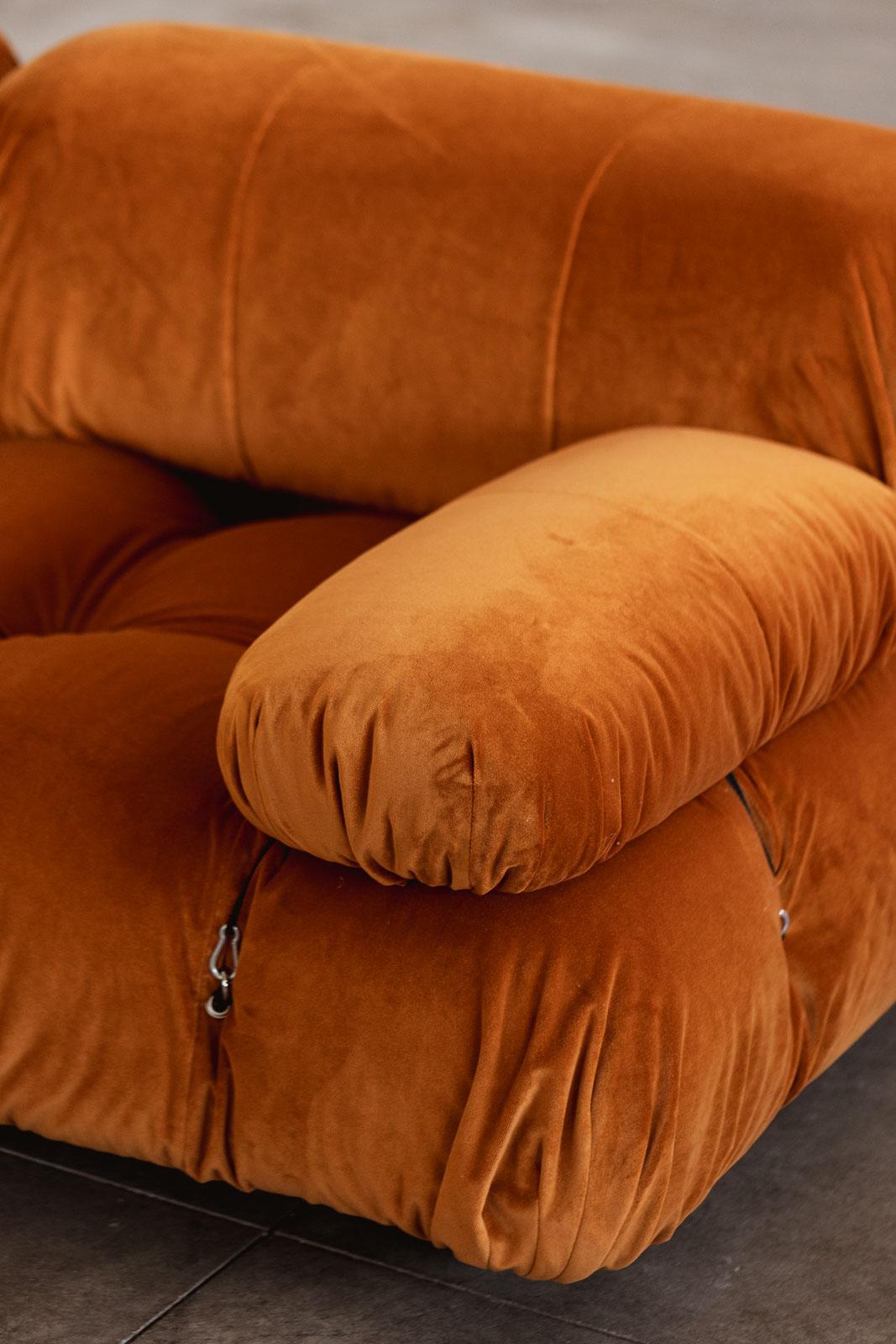 Mario Bellini “Camaleonda” Sofa for B&B Italia, Rust Brown, 1970, Set of 8 Excellent état - En vente à Lonigo, Veneto