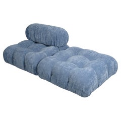 Mario Bellini Camaleonda Sofa for B&B Italia, Sky Blue Velvet, 1972, Set of 2