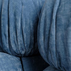 Mario Bellini Camaleonda Sofa for B&B Italia, Sky Blue Velvet, 1972, Set of 4