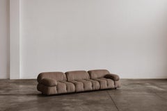 Mario Bellini "Camaleonda" Sofa for B&B Italia, Taupe Alpaca, 1970, Set of 3