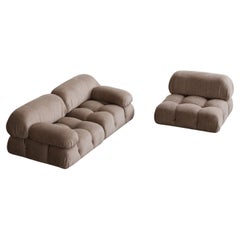 Mario Bellini "Camaleonda" Sofa for B&B Italia, Taupe Alpaca, 1970, Set of 3