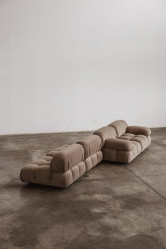 Mario Bellini "Camaleonda" Sofa for B&B Italia, Taupe Alpaca, 1970, Set of 4