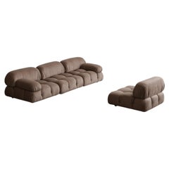 Mario Bellini "Camaleonda" Sofa für B&B Italia, Taupe Alpaka, 1970, 4er Set