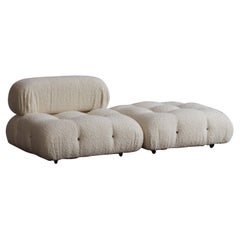 Mario Bellini "Camaleonda" Sofa for B&B Italia, Wool Bouclé, 1970, Set of 2