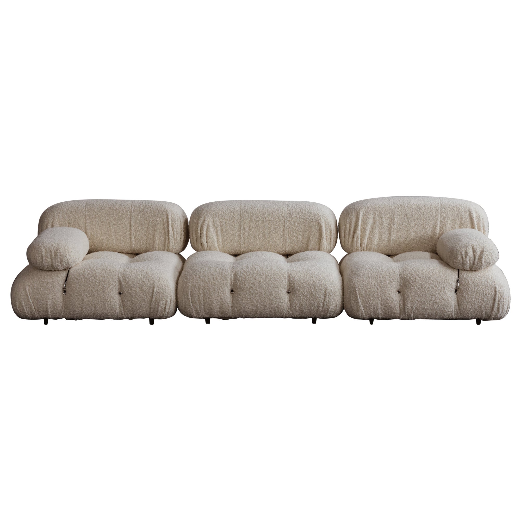 Mario Bellini "Camaleonda" Sofa for B&B Italia, Wool Bouclé, 1970, Set of 3
