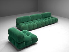 Mario Bellini Camaleonda Sofa in Original Green Corduroy